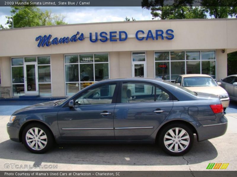 Slate Blue / Camel 2009 Hyundai Sonata Limited
