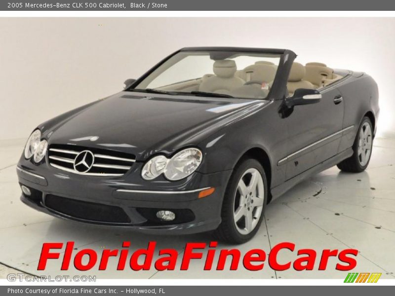 Black / Stone 2005 Mercedes-Benz CLK 500 Cabriolet