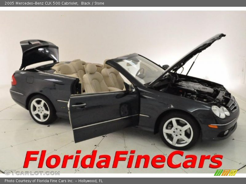 Black / Stone 2005 Mercedes-Benz CLK 500 Cabriolet