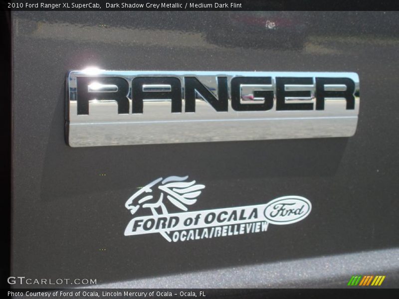 Dark Shadow Grey Metallic / Medium Dark Flint 2010 Ford Ranger XL SuperCab