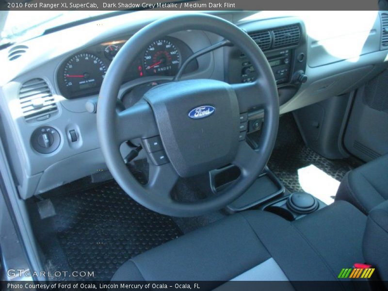 Dark Shadow Grey Metallic / Medium Dark Flint 2010 Ford Ranger XL SuperCab