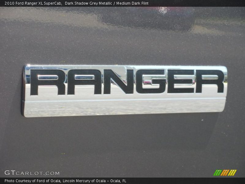 Dark Shadow Grey Metallic / Medium Dark Flint 2010 Ford Ranger XL SuperCab