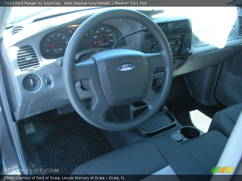 Dark Shadow Grey Metallic / Medium Dark Flint 2010 Ford Ranger XL SuperCab