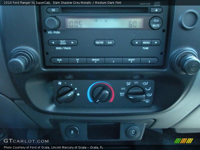 Dark Shadow Grey Metallic / Medium Dark Flint 2010 Ford Ranger XL SuperCab