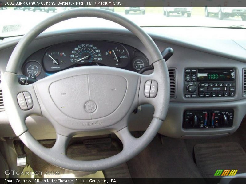 Bordeaux Red Pearl / Medium Gray 2002 Buick Century Custom