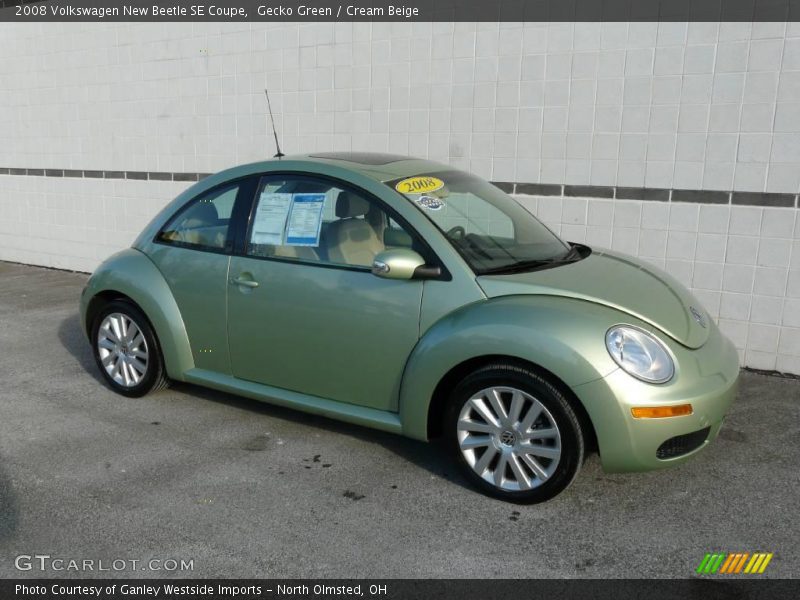 Gecko Green / Cream Beige 2008 Volkswagen New Beetle SE Coupe