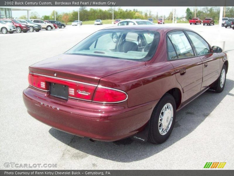 Bordeaux Red Pearl / Medium Gray 2002 Buick Century Custom