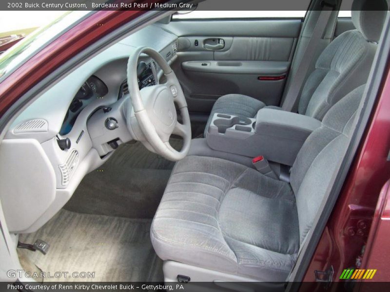 Bordeaux Red Pearl / Medium Gray 2002 Buick Century Custom