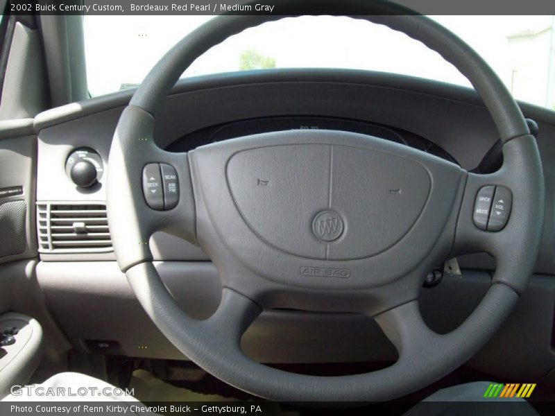 Bordeaux Red Pearl / Medium Gray 2002 Buick Century Custom