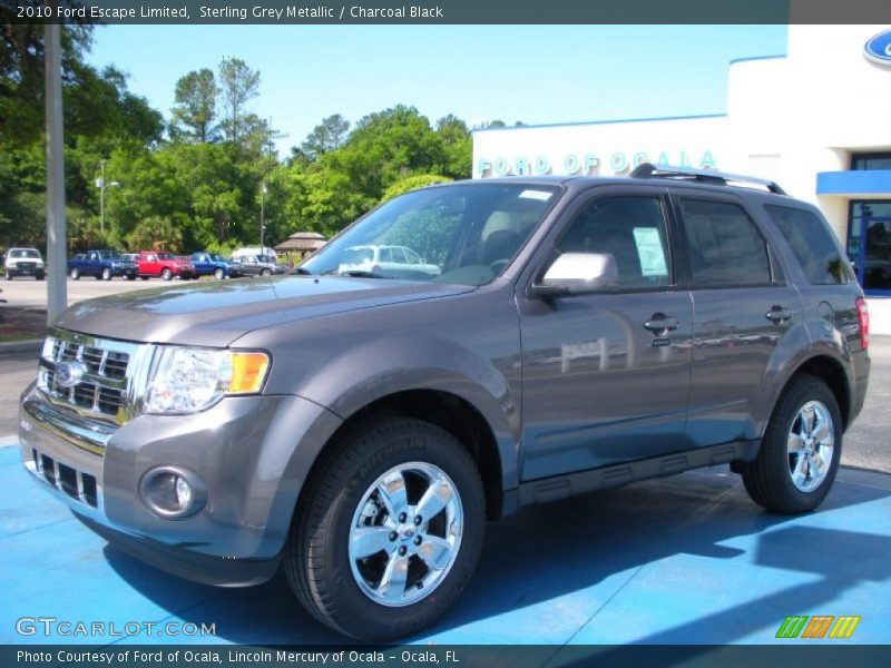 Sterling Grey Metallic / Charcoal Black 2010 Ford Escape Limited