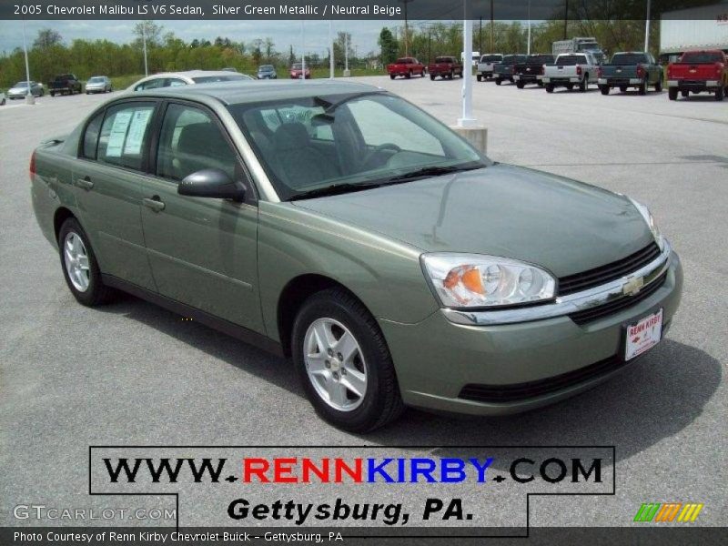 Silver Green Metallic / Neutral Beige 2005 Chevrolet Malibu LS V6 Sedan