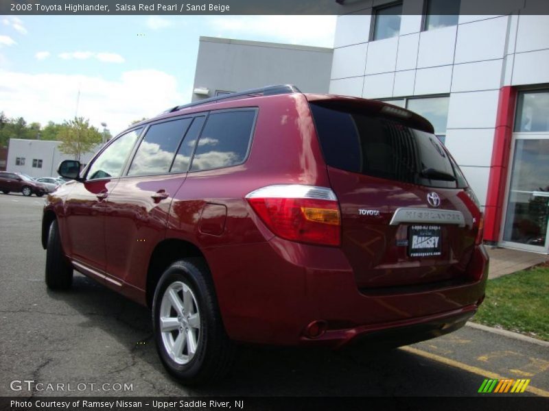 Salsa Red Pearl / Sand Beige 2008 Toyota Highlander