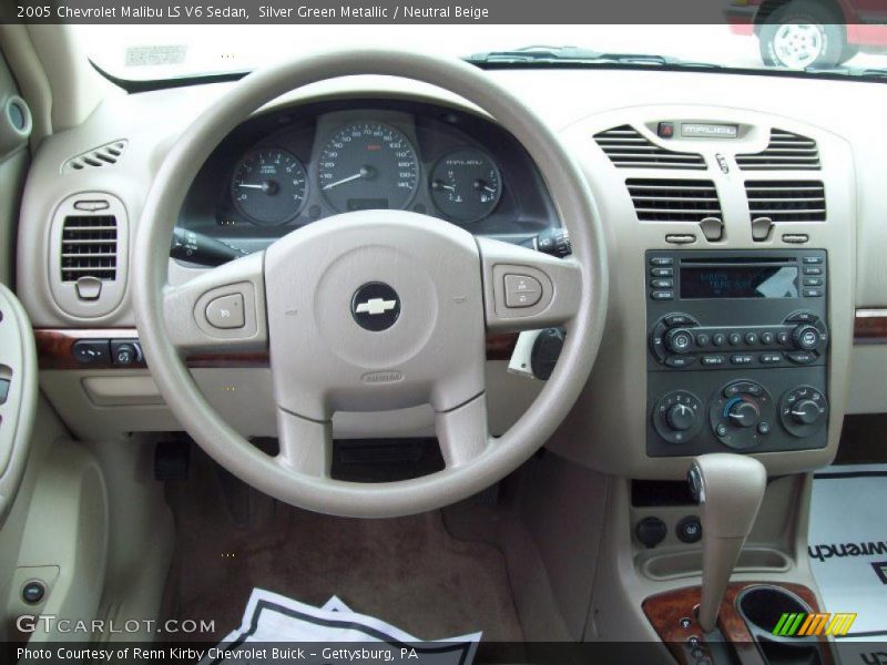 Silver Green Metallic / Neutral Beige 2005 Chevrolet Malibu LS V6 Sedan