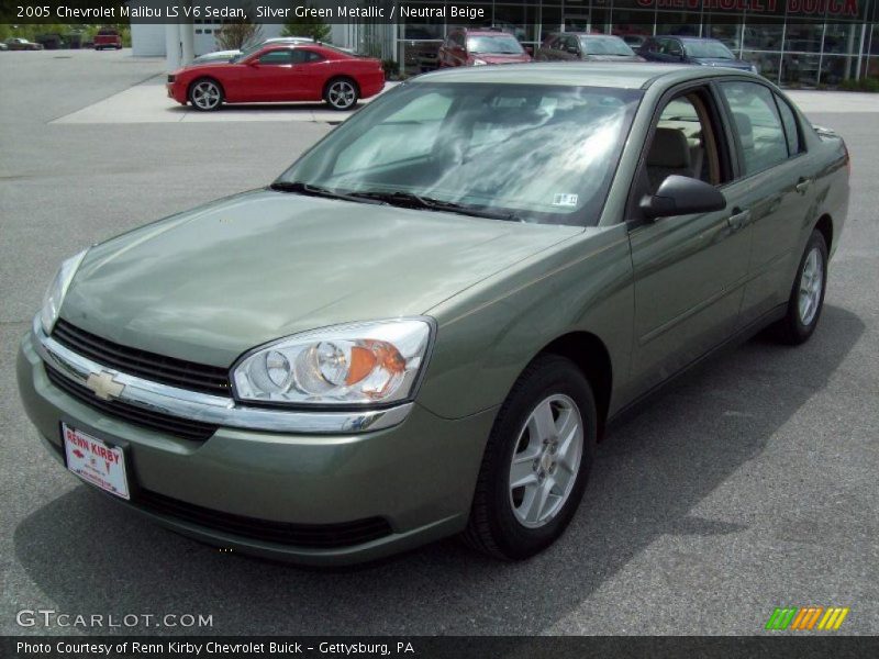 Silver Green Metallic / Neutral Beige 2005 Chevrolet Malibu LS V6 Sedan