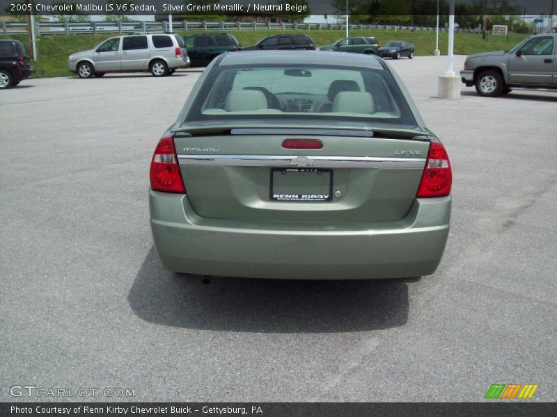 Silver Green Metallic / Neutral Beige 2005 Chevrolet Malibu LS V6 Sedan
