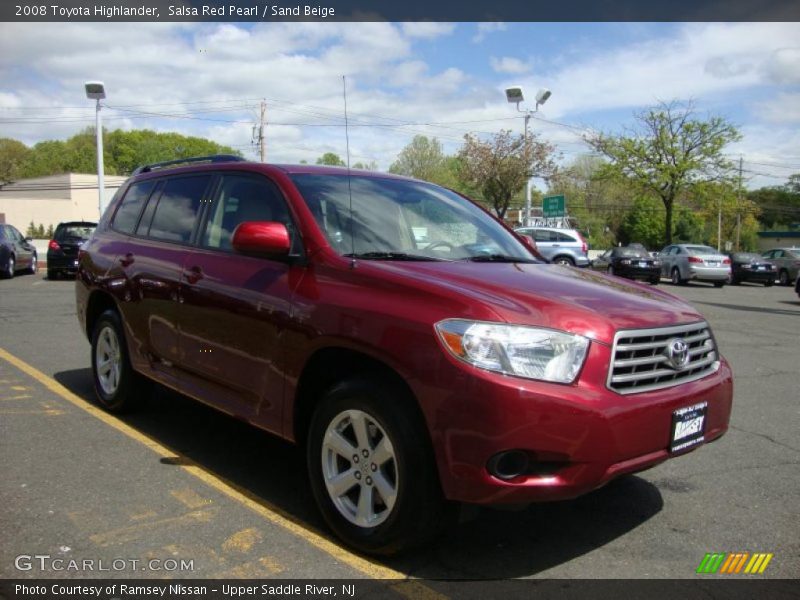 Salsa Red Pearl / Sand Beige 2008 Toyota Highlander