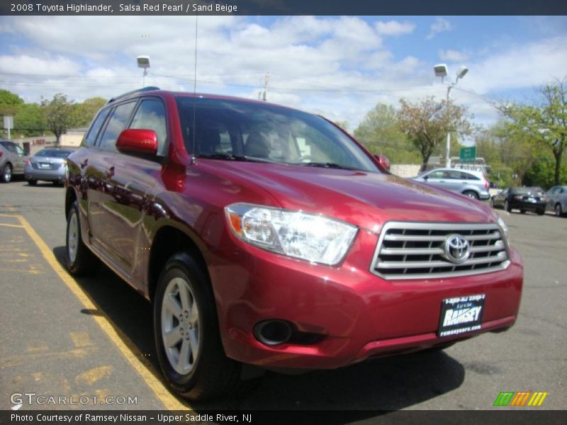 Salsa Red Pearl / Sand Beige 2008 Toyota Highlander