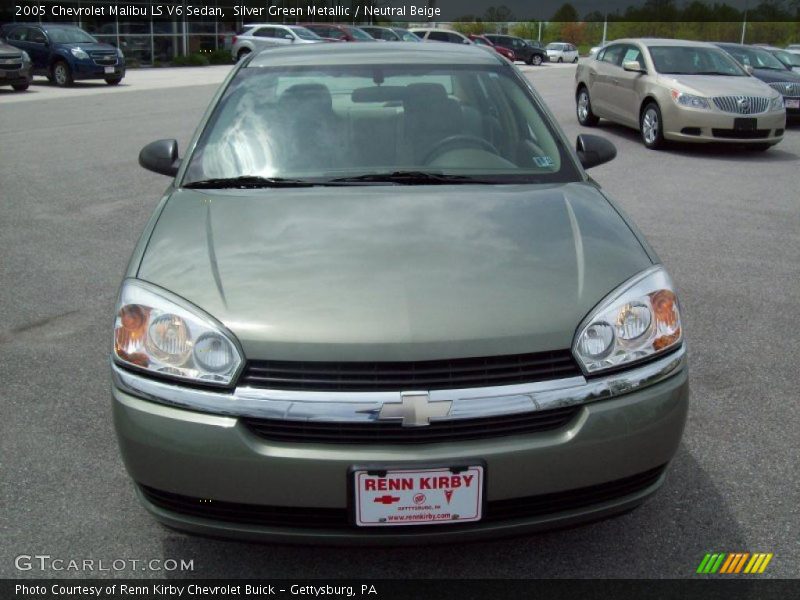 Silver Green Metallic / Neutral Beige 2005 Chevrolet Malibu LS V6 Sedan