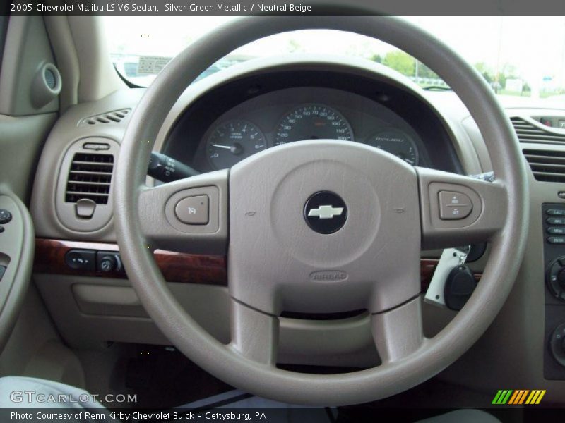 Silver Green Metallic / Neutral Beige 2005 Chevrolet Malibu LS V6 Sedan