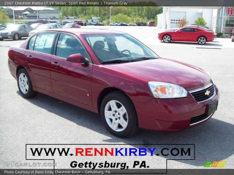 Sport Red Metallic / Titanium Gray 2007 Chevrolet Malibu LT V6 Sedan