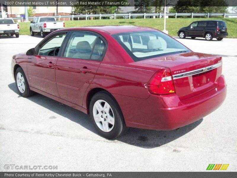 Sport Red Metallic / Titanium Gray 2007 Chevrolet Malibu LT V6 Sedan
