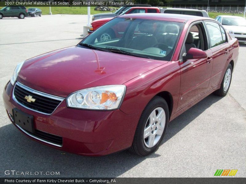 Sport Red Metallic / Titanium Gray 2007 Chevrolet Malibu LT V6 Sedan