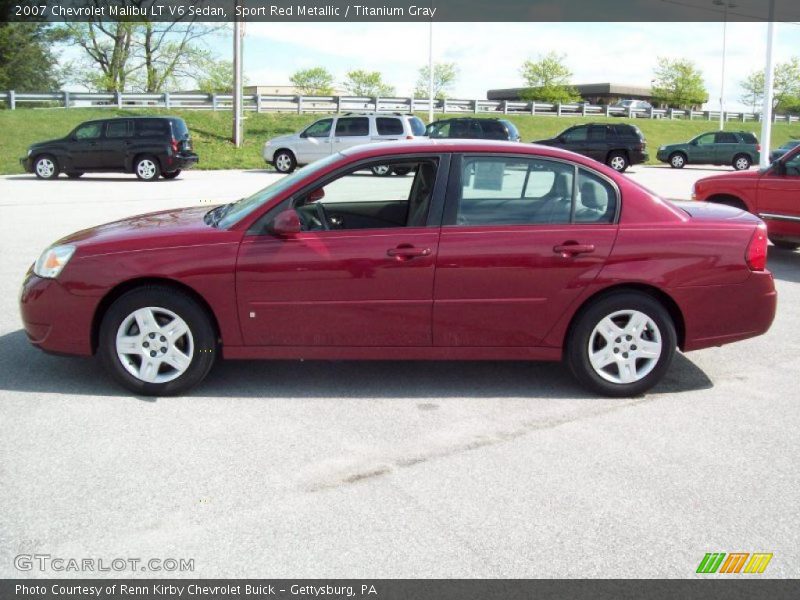 Sport Red Metallic / Titanium Gray 2007 Chevrolet Malibu LT V6 Sedan