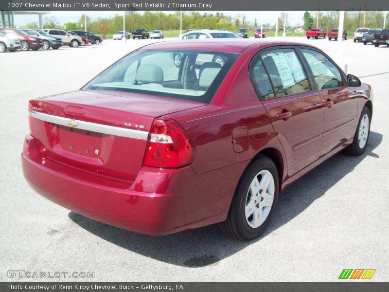 Sport Red Metallic / Titanium Gray 2007 Chevrolet Malibu LT V6 Sedan