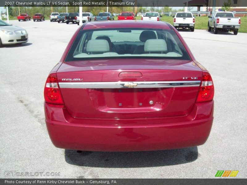 Sport Red Metallic / Titanium Gray 2007 Chevrolet Malibu LT V6 Sedan