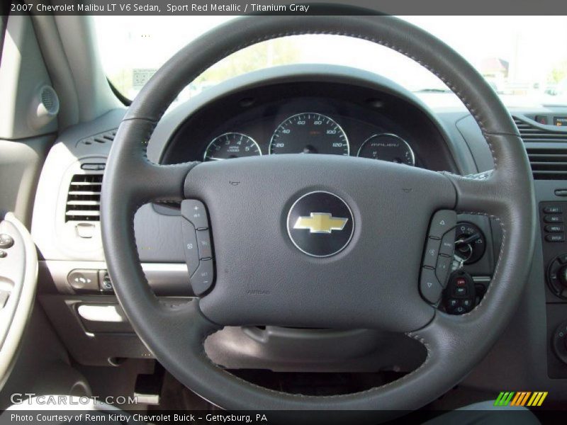 Sport Red Metallic / Titanium Gray 2007 Chevrolet Malibu LT V6 Sedan