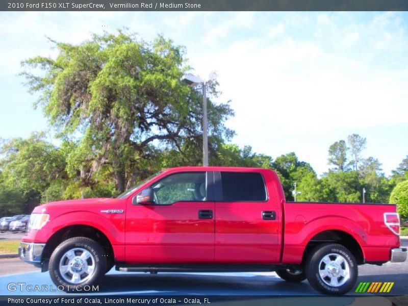 Vermillion Red / Medium Stone 2010 Ford F150 XLT SuperCrew