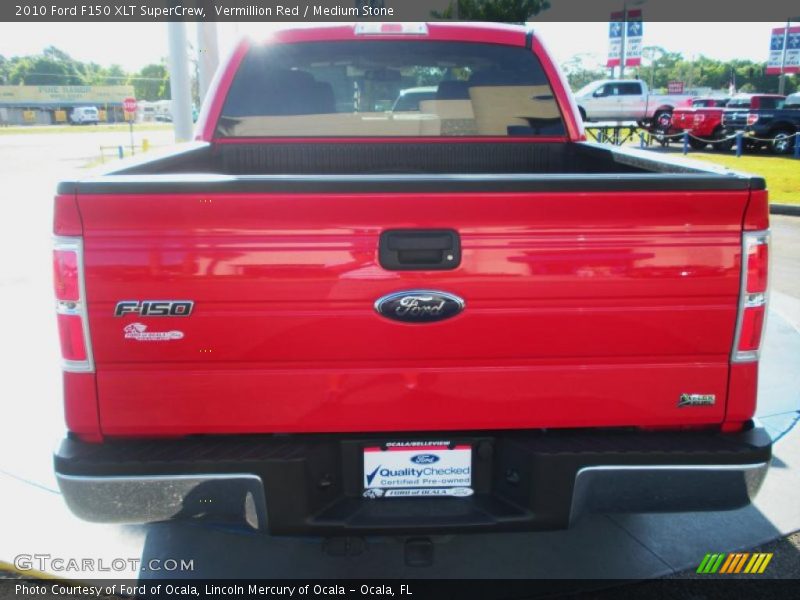 Vermillion Red / Medium Stone 2010 Ford F150 XLT SuperCrew