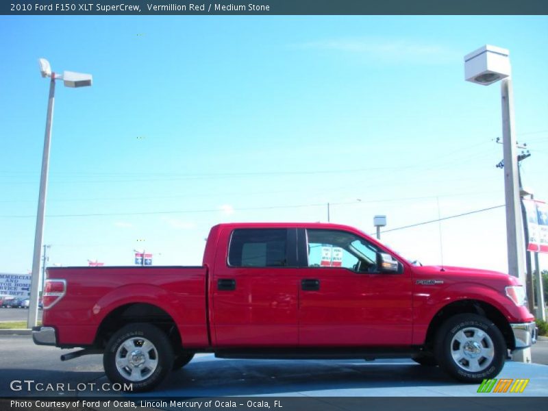 Vermillion Red / Medium Stone 2010 Ford F150 XLT SuperCrew