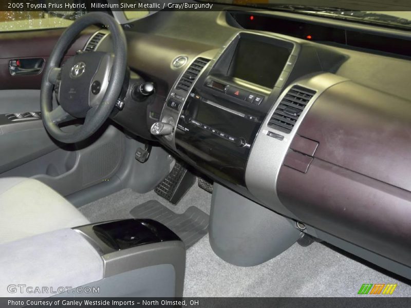 Millenium Silver Metallic / Gray/Burgundy 2005 Toyota Prius Hybrid