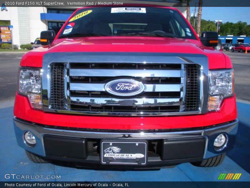 Vermillion Red / Medium Stone 2010 Ford F150 XLT SuperCrew