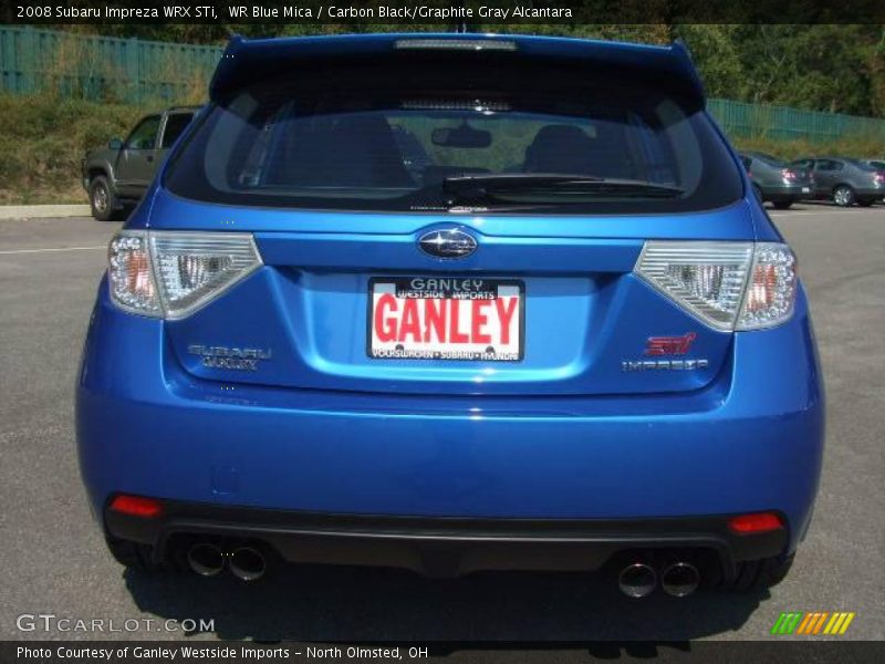 WR Blue Mica / Carbon Black/Graphite Gray Alcantara 2008 Subaru Impreza WRX STi