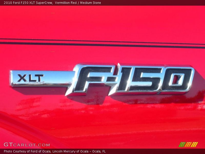 Vermillion Red / Medium Stone 2010 Ford F150 XLT SuperCrew