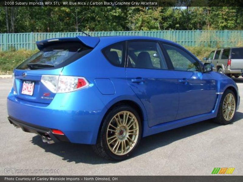 WR Blue Mica / Carbon Black/Graphite Gray Alcantara 2008 Subaru Impreza WRX STi