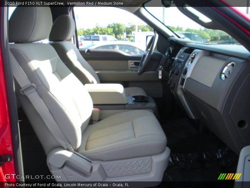 Vermillion Red / Medium Stone 2010 Ford F150 XLT SuperCrew
