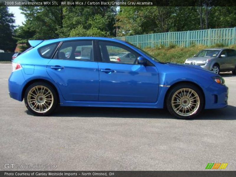 WR Blue Mica / Carbon Black/Graphite Gray Alcantara 2008 Subaru Impreza WRX STi