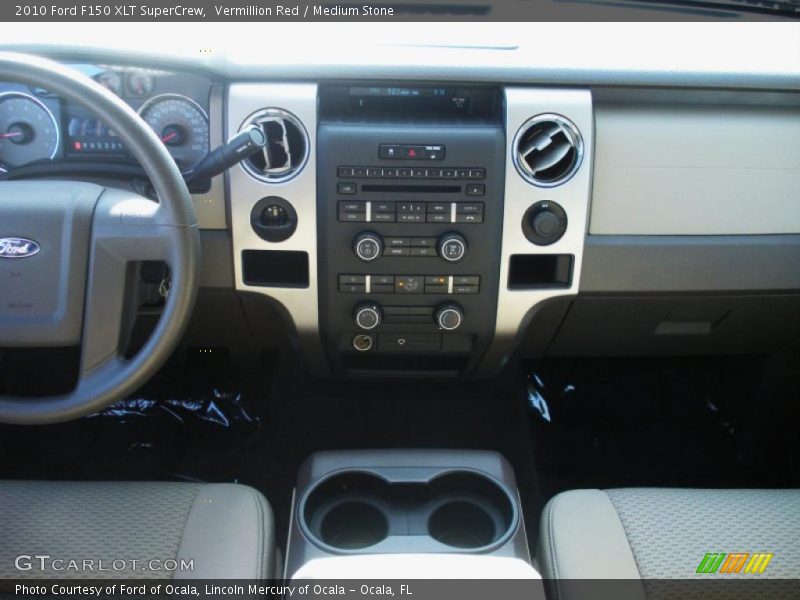 Vermillion Red / Medium Stone 2010 Ford F150 XLT SuperCrew