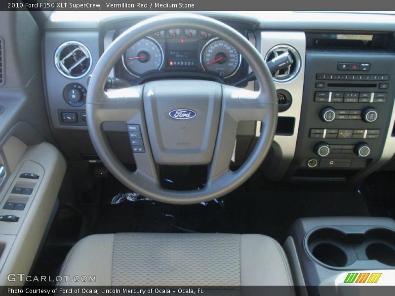 Vermillion Red / Medium Stone 2010 Ford F150 XLT SuperCrew