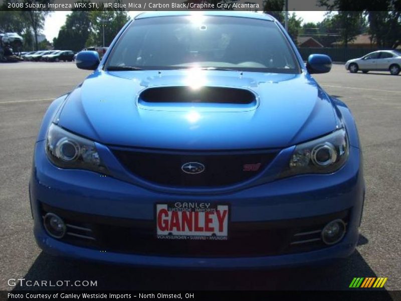 WR Blue Mica / Carbon Black/Graphite Gray Alcantara 2008 Subaru Impreza WRX STi