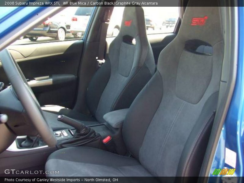 WR Blue Mica / Carbon Black/Graphite Gray Alcantara 2008 Subaru Impreza WRX STi