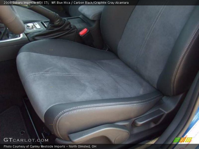 WR Blue Mica / Carbon Black/Graphite Gray Alcantara 2008 Subaru Impreza WRX STi
