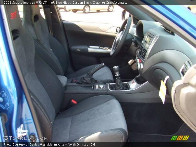WR Blue Mica / Carbon Black/Graphite Gray Alcantara 2008 Subaru Impreza WRX STi