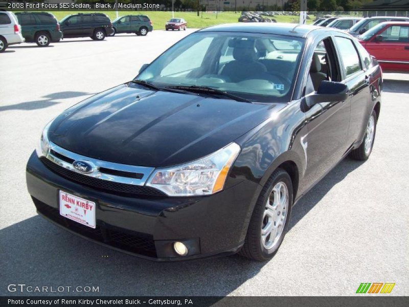 Black / Medium Stone 2008 Ford Focus SES Sedan