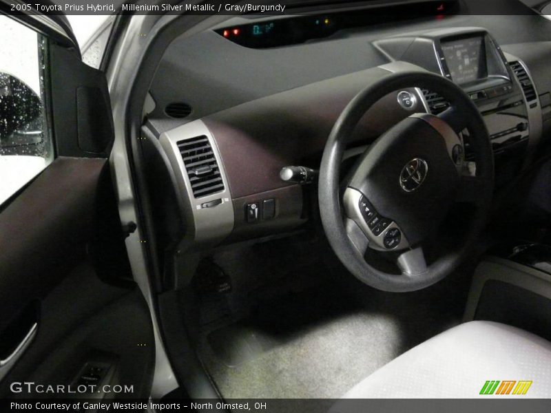 Millenium Silver Metallic / Gray/Burgundy 2005 Toyota Prius Hybrid
