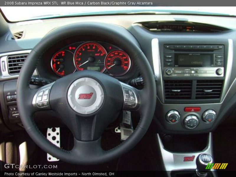 WR Blue Mica / Carbon Black/Graphite Gray Alcantara 2008 Subaru Impreza WRX STi