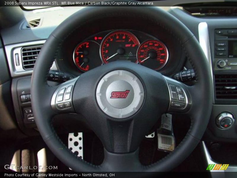 WR Blue Mica / Carbon Black/Graphite Gray Alcantara 2008 Subaru Impreza WRX STi